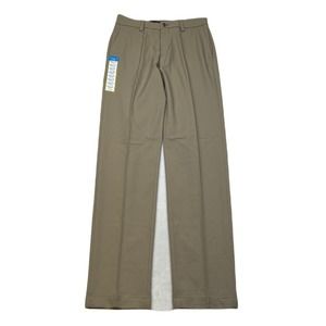Haggar Cool 18 Pro Dress Pants Mens 29x32 Tan‎ Slim Fit Comfort 4-Way Stretch